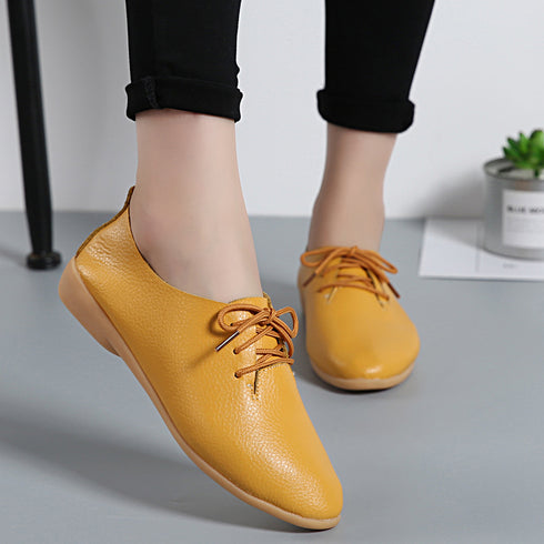 Little white shoes women flat British style - ROUTINE FASHION